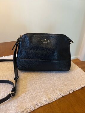 kate spade Black Pebbled Leather Crossbody Bag